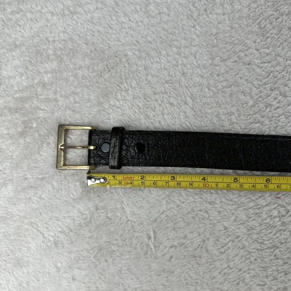 Buxton Genuine‎ Leather Textured Belt Men 36 Brown Imported Rangoon Buffalo 2390